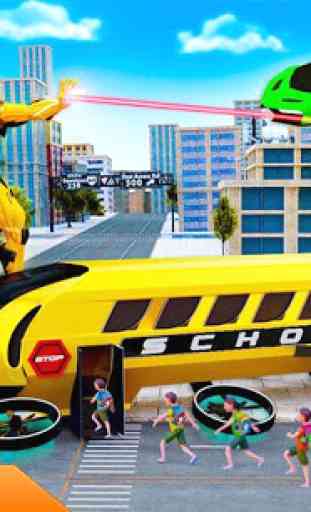 robot de autobús escolar volador juegos héroe 2