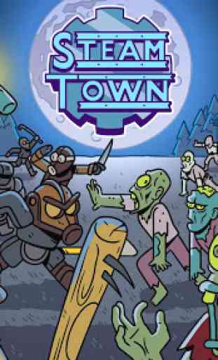 Steam Town Heroes: Idle Zombie RPG 3