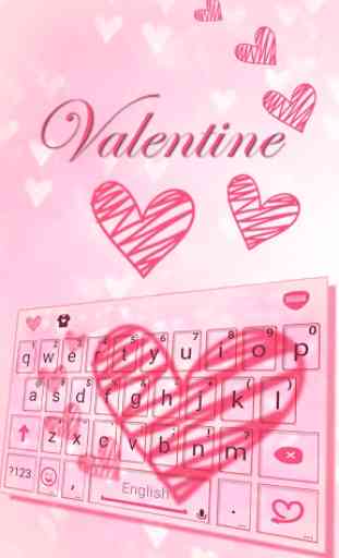 Valentine Tema de teclado 1