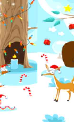 ¡Feliz Navidad! Juego para niños de 2-5 años de edad con rompecabezas, ejercicios y juegos. Aprender acerca de los animales del bosque en invierno 4