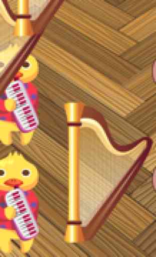 Juegos de música para niños y bebés : descubrir los instrumentos musicales y sus sonidos ! juegos para niños pequeños 3