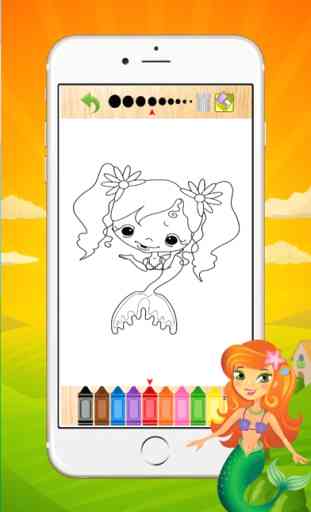 Mermaid Coloring Book For Girls - Coloring Book for Little Boys, Little Girls and Kids 2