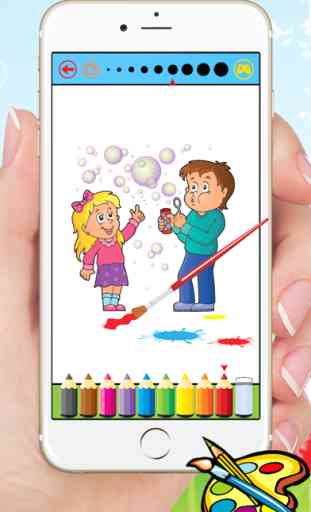 Mi familia Libro de colorear pintura dibujo para niños de juego libre 4
