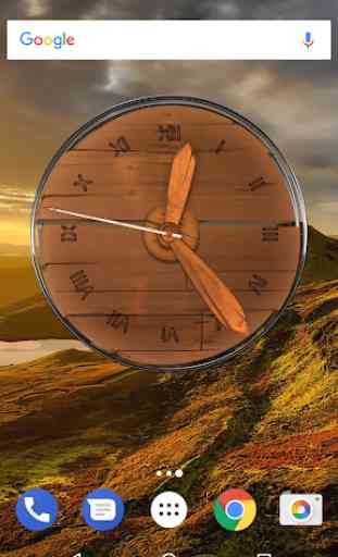 3D Wood Clock Widget for Android 1