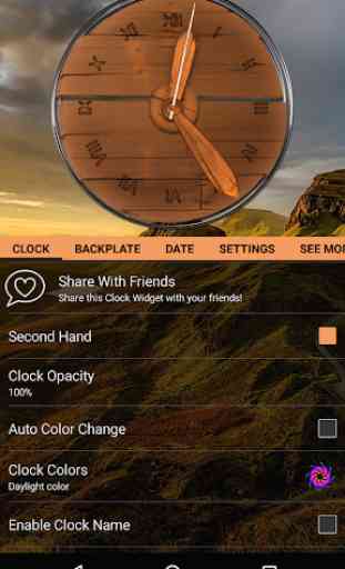 3D Wood Clock Widget for Android 2