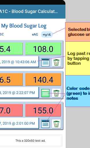 A1C calculadora de glucosa rastreador diabetes app 2