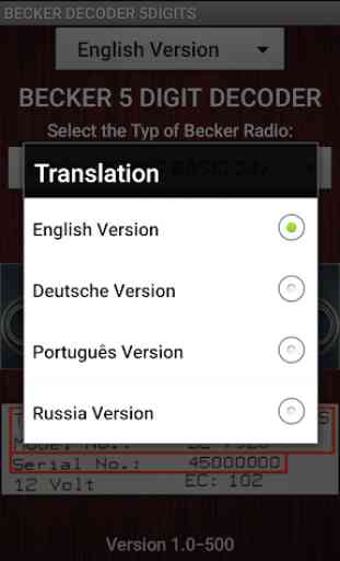Becker 5Digit Radio Code 2