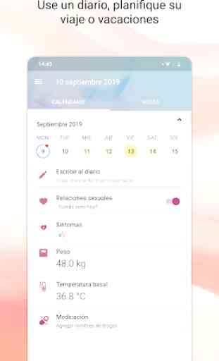 Calendario menstrual femenino 2