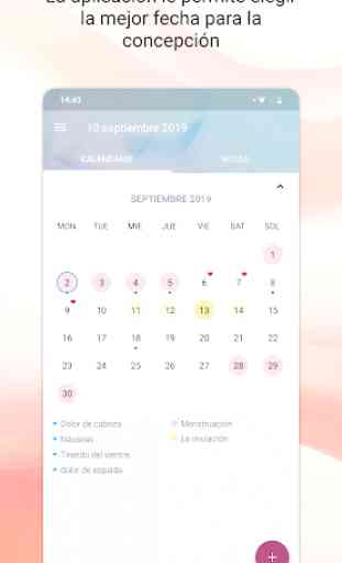 Calendario menstrual femenino 4