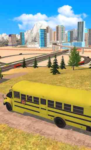 Ciudad Colegio Autobús Entrenador 3d 3