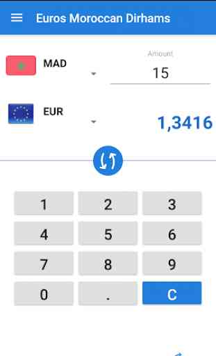 Euro a Dirham marroquí / EUR a MAD 1
