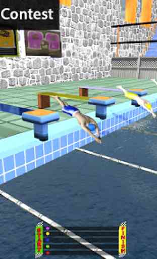 Freestyle Swimming Pool Flip Diving Carreras acuát 4