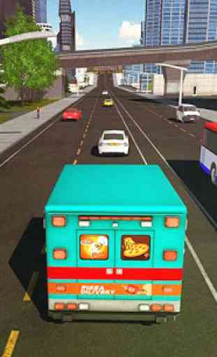 Futuristic Pizza Delivery Van: Food Truck Simulate 4