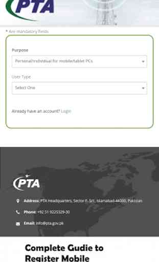 Guide for PTA Device Registration - DRS PTA 2
