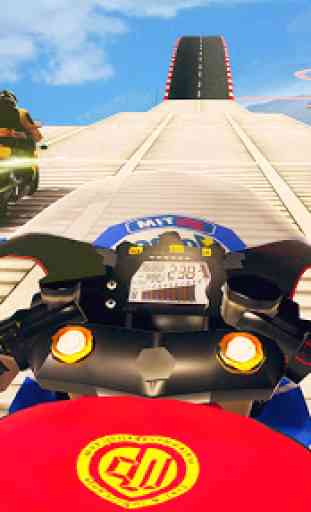 Mega rampa Imposibles pistas Stunt Bike Rider Game 2
