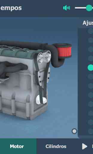 Motor Otto de cuatro tiempos en 3D educativo 2