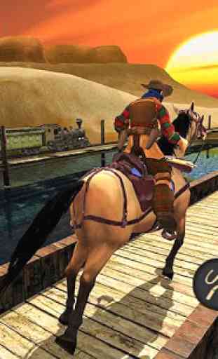 Salvaje Oeste ciudad alguacil montado caballo 3
