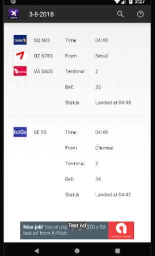 Singapore Changi Airport SIN Flight Info 2