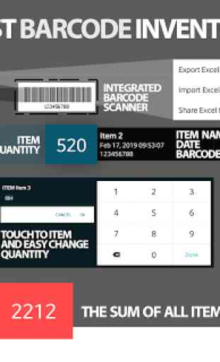 Stock de inventario y inventario de Easy Barcode 2