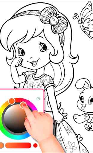 Strawberry Princess Girl Coloring Book 2