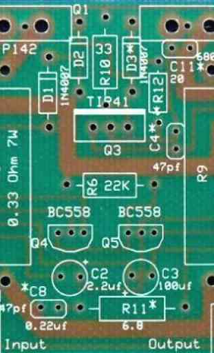 Tablero de circuito del amplificador 1