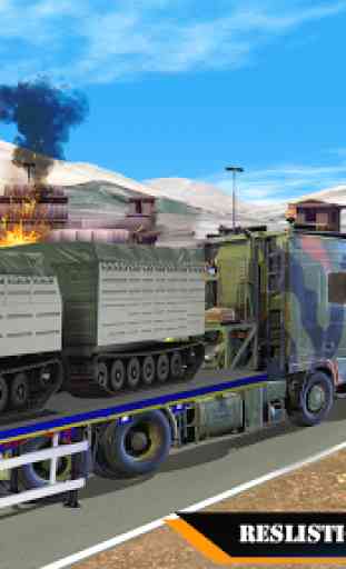 Transporte de camiones de carga del ejército 1