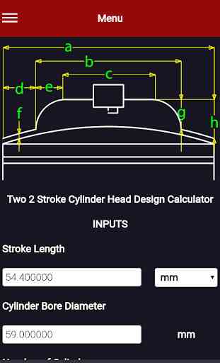 Two 2 Stroke Cylinder Head Design Calculator 1