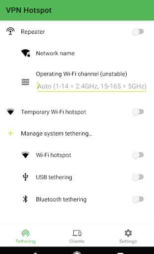 VPN Hotspot - tethering/Wi-Fi repeater 1