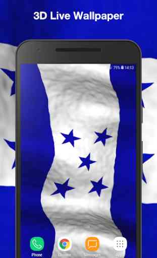 Bandera de Honduras 3D Fondo de Pantalla Animado 1