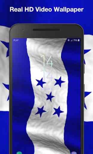 Bandera de Honduras 3D Fondo de Pantalla Animado 3