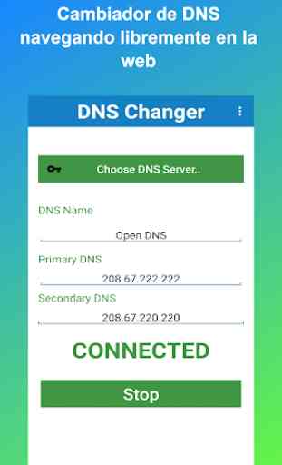 Cambiador de DNS (sin raíz 3G / 4G / WIFI) 2