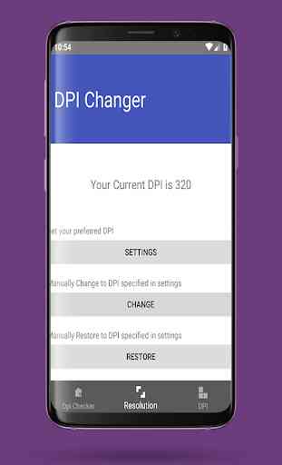Cambiador resolución pantalla DPI Comprobador 2