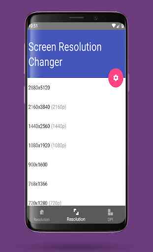 Cambiador resolución pantalla DPI Comprobador 3