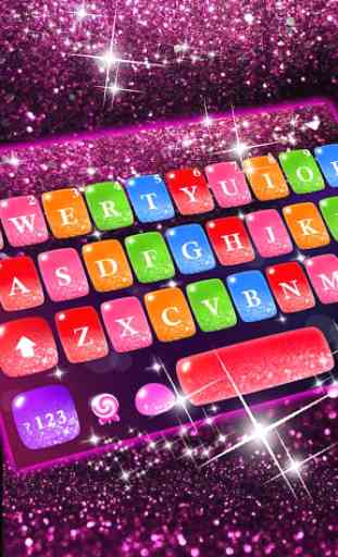 Colorful Glitter Tema de teclado 1