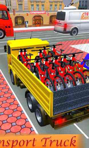 conductor de camión de transporte de bicicleta 3d 4