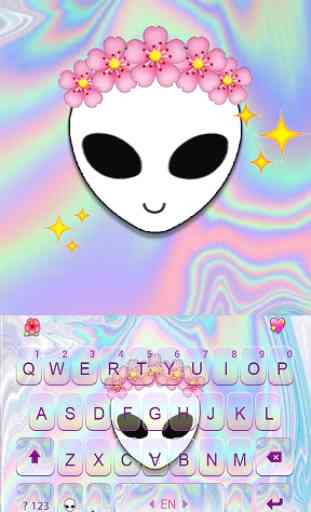 Cute Alien Tema de teclado 1