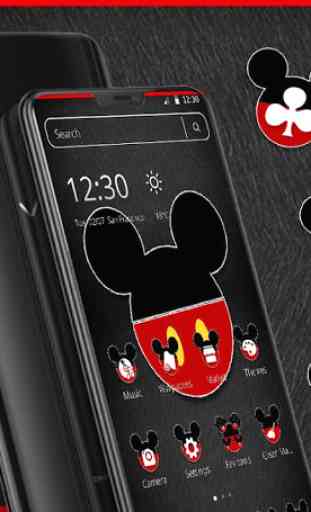 Cute Red Micky and Minnie Mouse Theme 1