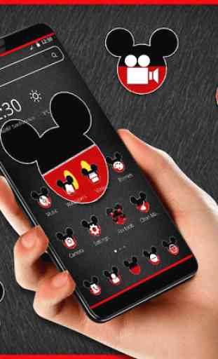 Cute Red Micky and Minnie Mouse Theme 3