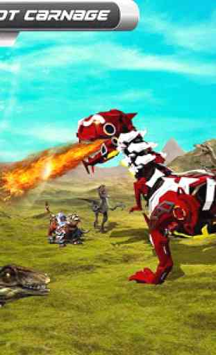 Dinosaur Robot v Tiger Attack T Rex Dinosaur Games 2