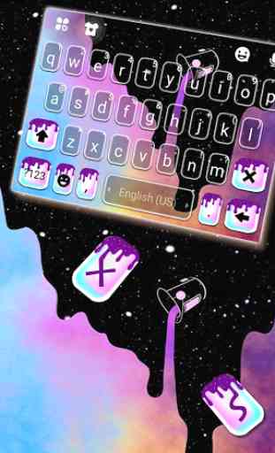 Galaxy Color Drip Tema de teclado 2