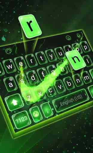 Green Neon Check Tema de teclado 2