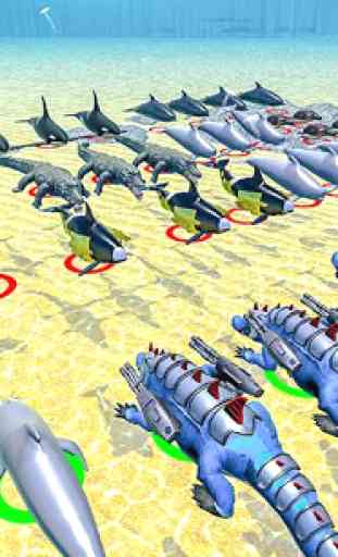 Mar del reino animal de batalla: Simulador de Guer 2
