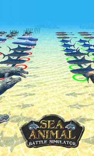 Mar del reino animal de batalla: Simulador de Guer 4