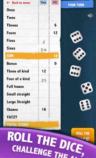Yatzy - dice poker game  2