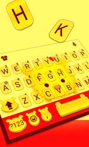 Yellow Bear Tema de teclado 2