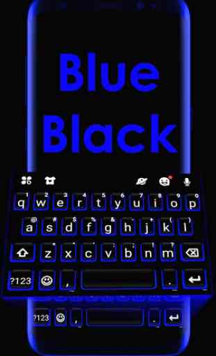 Blue Black Tema de teclado 1