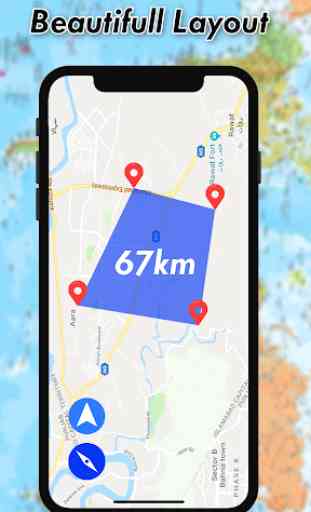 Calculadora de distancia GPS medición de área gps 3