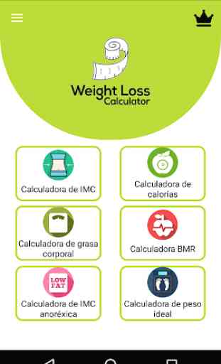 Calculadora de pérdida de peso. 1
