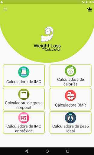 Calculadora de pérdida de peso. 4