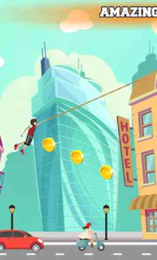 City bounce rope hero–Free offline adventure games 1